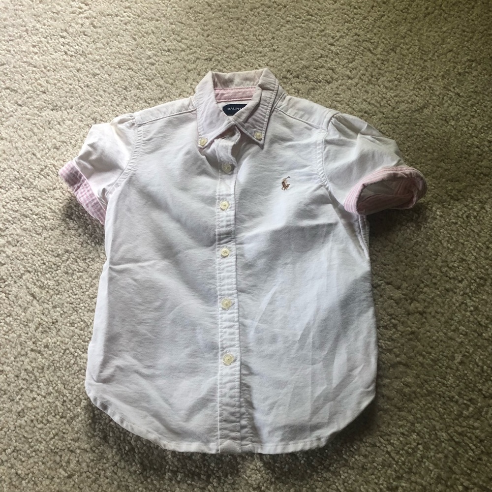 Girls 3T White Cotton Ralph Lauren Shirt